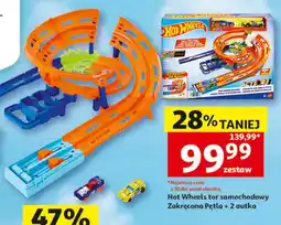Auchan Tor samochodowy Hot Wheels Zakręcona Pętla + 2 autka oferta