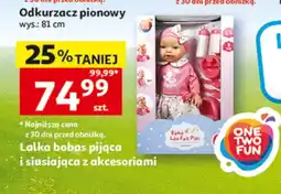 Auchan Lalka bobas pijąca i siusiająca z akcesoriami ONE TWO FUN oferta