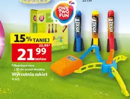 Auchan Wyrzutnia rakiet ONE TWO FUN 4szt oferta