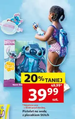 Auchan Pistolet na wodę z plecakiem Stitch oferta