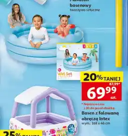 Auchan Basen z falowaną obręczą Intex wym.: 168x46cm oferta