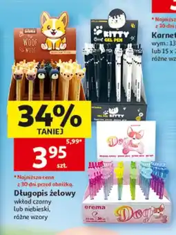 Auchan Długopis żelowy wkład czarny oferta
