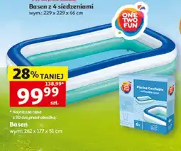 Auchan Basen One Two Fun wym.: 262x177x51cm oferta