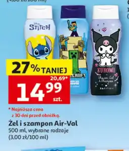 Auchan Żel i szampon Air-Val Stitch oferta