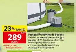Auchan Pompa filtracyjna do basenu 5,678l/h oferta