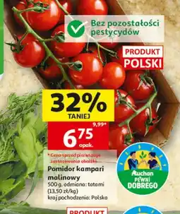Auchan Pomidor kampari malinowy odmiana tatami bez pozostałości pestycydów polski oferta