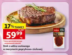 Auchan Stek z udźca wołowego w marynacie paprykowo-ziołowej Sokołów oferta