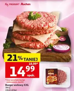 Auchan Burger wołowy XXL Auchan oferta