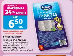 Auchan Filet śledziowy w oleju a'la Matjas Lisner oferta