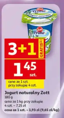 Auchan Jogurt naturalny Zott Primo oferta