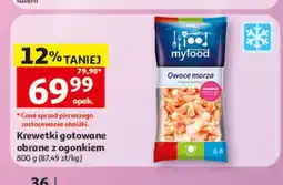 Auchan Krewetki gotowane obrane z ogonkiem myfood oferta