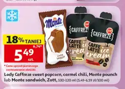 Auchan Lody Caffreze sweet popcorn Zott oferta