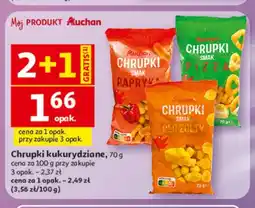 Auchan Chrupki kukurydziane Auchan smak papryka oferta