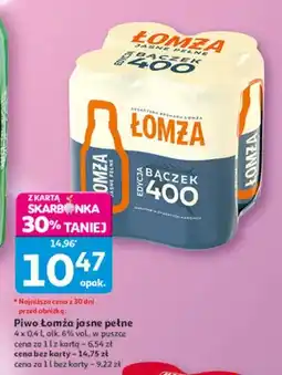 Auchan Piwo Łomża Jasne Pełne 4-pak oferta