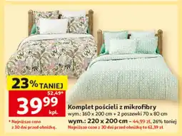 Auchan Komplet pościeli z mikrofibry 160x200cm + 2 poszewki 70x80cm oferta