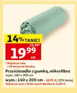 Auchan Prześcieradło z gumką mikrofibra 140x200cm oferta
