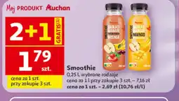 Auchan Smoothie Auchan jabłko banan truskawka wiśnia oferta