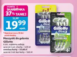 Auchan Maszynki do golenia Gillette Blue3 Comfort oferta