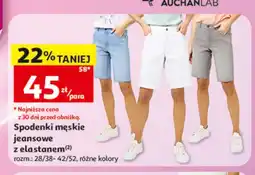 Auchan Spodenki męskie jeansowe z elastanem Inextenso oferta