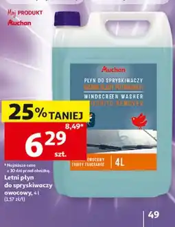 Auchan Letni płyn do spryskiwaczy owocowy Auchan oferta