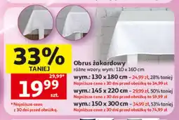 Auchan Obrus żakardowy wym. 130x180cm oferta
