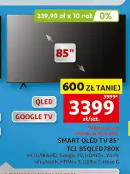 Auchan SMART QLED TV 85 TCL 85QLED780K oferta