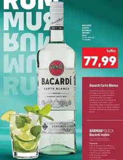 Kaufland BACARDI CARTA BLANCA, SPICED Rum 37,5%, 35% alk. 1 l butelka oferta