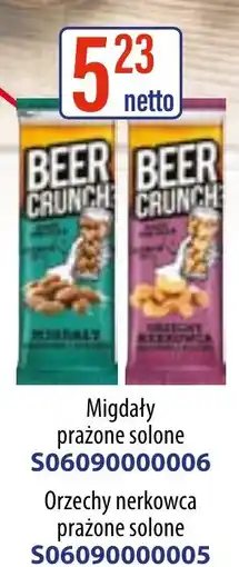 AT Beer crunch Migdały prażone solone / Orzechy nerkowca prażone solone oferta