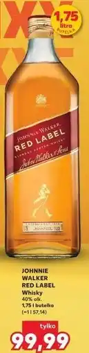 Kaufland JOHNNIE WALKER RED LABEL Whisky 40% alk. 1,75 l butelka oferta