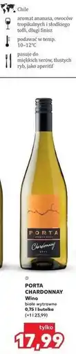 Kaufland PORTA CHARDONNAY Wino białe wytrawne 0,75 l butelka oferta
