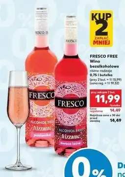 Kaufland FRESCO FREE Wino bezalkoholowe różne rodzaje oferta
