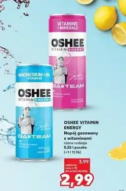 Kaufland OSHEE VITAMIN ENERGY Napój gazowany z witaminami różne rodzaje 0,25 l puszka oferta