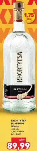 Kaufland KHORTYTSA PLATINUM Wódka 40% alk. 1,75 l butelka oferta