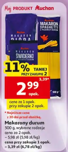 Auchan Makarony durum oferta