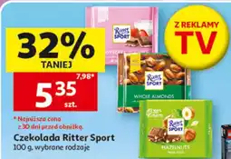 Auchan Czekolada Ritter Sport 100 g, wybrane rodzaje oferta