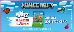 Auchan Minecraft Fixeez 24 stickery oferta