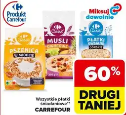 Carrefour Market Wszystkie płatki śniadaniowe CARREFOUR oferta