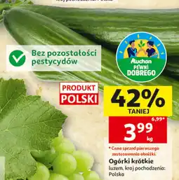 Auchan Ogórki krótkie luzem oferta