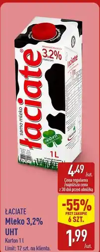 ALDI Łaciate Mleko 3,2% UHT oferta