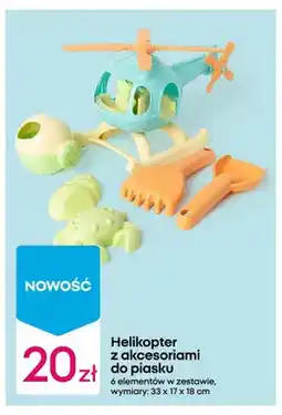 Pepco Helikopter z akcesoriami do piasku 6 elementów w zestawie 33x17x18cm oferta