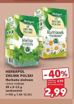 Kaufland Herbata ziołowa HERBAPOL ZIELNIK POLSKI Melisa oferta