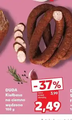Kaufland Kiełbasa na ciemno wędzona Duda oferta