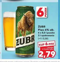 Kaufland Piwo Żubr 6% alk. 6-pak oferta