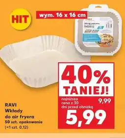 Kaufland Wkłady do air fryera RAVI wym. 16x16cm oferta