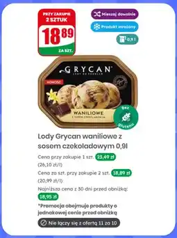 Dino Lody Grycan waniliowe z sosem czekoladowym nowość bez glutenu oferta