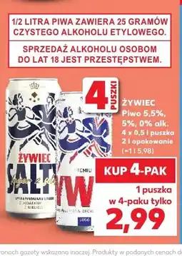 Kaufland Piwo Żywiec 5,5% 4-pak oferta
