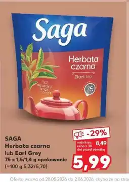 Kaufland Herbata czarna SAGA oferta