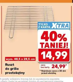 Kaufland Ruszt do grilla prostokątny 48,5x28,5cm oferta