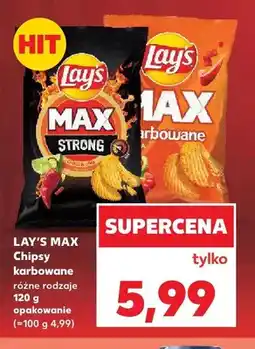 Kaufland Chipsy karbowane Lay's MAX Strong Cheese & Jalapeno oferta