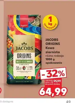 Kaufland Kawa ziarnista JACOBS ORIGINS oferta